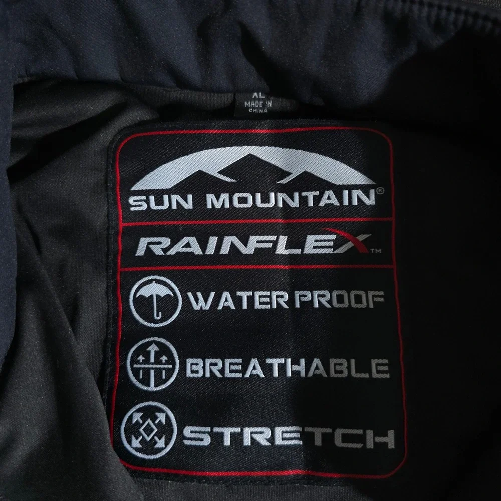 Sun Mountain Rainflex Pullover Men XL Black Short Sleeve Golf Rain Shirt 1/4 Zip